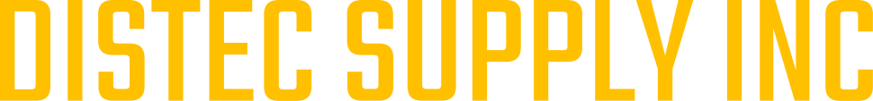 Distec Supply Inc text in yellow font.