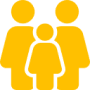 Family icon in yellow